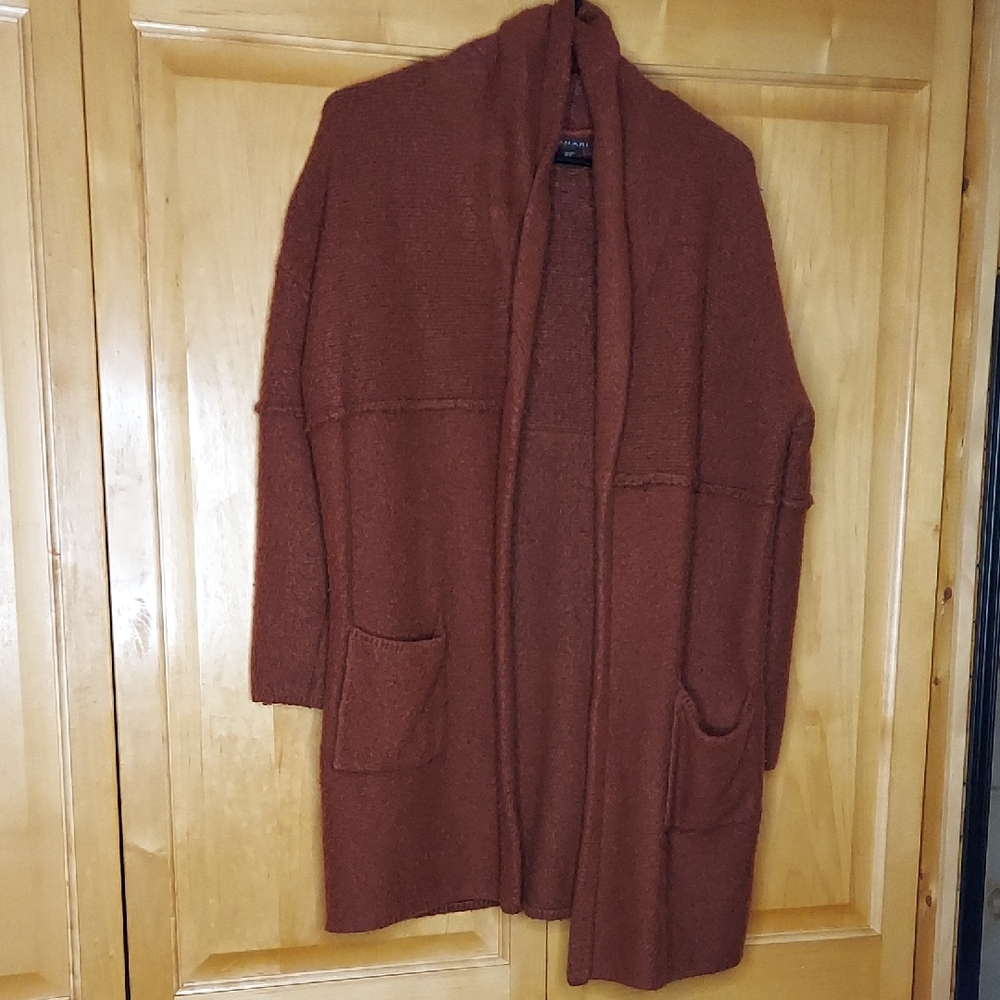 Tahari Burnt Orange Cardigan